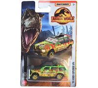 Matchbox Jurassic World Auto 2er Set Jeep Wrangler + Ford Explorer Nuovo / Conf