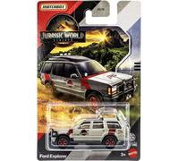 Matchbox Jurassic World Rebirth Ford Explorer [Tan & Rosso] 1:64 Scala Diecast Veicolo Giocattolo