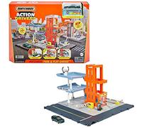 Matchbox- Playset Garage Action Driver con Luci e Suoni e 1 Macchinina, Gioca