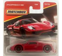 Matchbox Porsche 918 Spyder (rosso), 15/125, scala 1:64, macchina giocattolo pressofuso, 2025