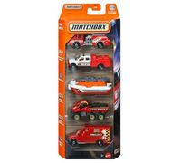Matchbox Rescue 5 Pack [Pierce Fire Engine, F-550 Super Duty, Bay Brigade, Trail Tracker, 2009 Ford E-350] 1:64 Scale Diecast Veicoli Giocattolo