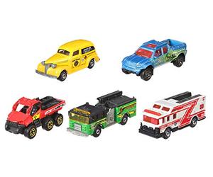 Matchbox - Serie di emergenza, regalo, confezione da 5 pezzi in scala 1:64, modellino di auto giocattolo in metallo pressofuso da collezione