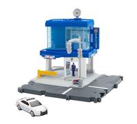 Matchbox - Stazione della Polizia, playset con auto di servizio Ford Interceptor e personaggio, satellite rotante e monitor sala di controllo inclusi, giocattolo per bambini, 3+ anni, HRY44