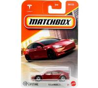 Matchbox Tesla Model 3 [Rosso] 04/125, scala 1:64 Diecast veicolo giocattolo