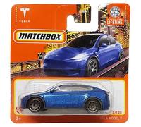 Matchbox - Tesla Model Y - MBX Metro 3/100 - HVN74 - Short Card - Blu metallizzato - Superfast Lesney - Mattel 2024-1:64