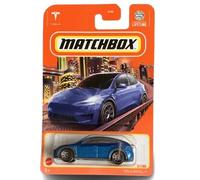 Matchbox Tesla Model Y scala 1:64 auto pressofusa, blu, 3/100