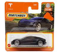 Matchbox - Tesla Roadster - MBX Road Trip 48/100 - HVP07 - Short Card - Nero opaco - Superfast Lesney - Mattel 2024 - 1:64