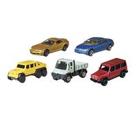 Matchbox Veicolo pressofuso, confezione da 5 pezzi, ispirato a Mercedes-Benz, 5 stili e colori classici