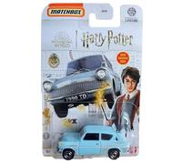 Matchbox Wizarding World 1962 Ford Anglia 1:64 auto pressofusa, blu, 7 "L x 5 "W x 2" H, edizione limitata 42/100, da collezione, da esposizione, per fan, bambini (3 anni in su), unisex