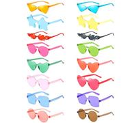Matcheck 16 Stile Misto Occhiali Da Sole Senza Montatura Delle Donne Retrò Colorati Partito Occhiali Candy Bachlor Photoshoot Accessori Costume