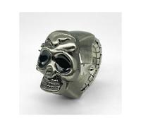 (Matches the image, pack-3) Skull Vintage Bronze Flip Ghost Head Ring Watch