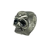 (Matches the image, pack-3) Skull Vintage Bronze Flip Ghost Head Ring Watch