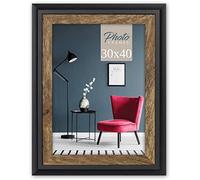 matches21 - Cornice portafoto in legno, stile rustico, stile rustico, formato orizzontale, 1 pezzo, 30 x 40 cm