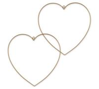 matches21 HOME & HOBBY Cuori in metallo, set da 2 pezzi, da appendere, Ø 30 cm, oro come cuori, per fai da te, decorazione a forma di cuore