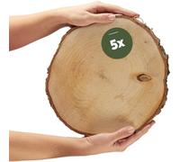 matches21 HOME & HOBBY Dischi di legno grandi di 30 cm (28-32 cm) di diametro per lavori fai da te e decorazioni - Confezione da 5 dischi rotondi in legno di betulla - Dischi di betulla in legno natur