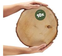 matches21 HOME & HOBBY Dischi di legno grandi di 30 cm (28-32 cm) di diametro per lavori fai da te e decorazioni - Confezione da 10 dischi rotondi in legno di betulla - Dischi di betulla in legno natu