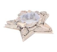 matches21 HOME & HOBBY Fioriera rotonda Ø 25 x 5 cm, ciotola decorativa in legno - cesto per piante con pellicola per interni ed esterni