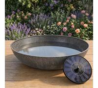 matches21 HOME & HOBBY Set di fontane solari per esterni, ciotola da 45 cm, colore nero come fontana da giardino