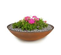 matches21 HOME & HOBBY Vaso per piante per esterni, resistente alle intemperie, 35 cm, effetto ruggine come fioriera