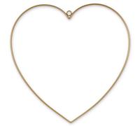 matches21 Metallo Cuore Accessorio Decorazione Deco a Forma di Cuore 40 cm x Spessore 4 mm Opaco-Oro
