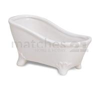 Matches21 - Portasapone in Ceramica per Vasca da Bagno, 1 Pezzo, Colore: Bianco 16 x 7 x 9 cm