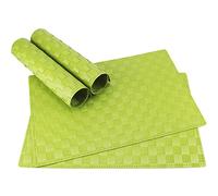 matches21 - Set di 4 tovagliette in plastica intrecciata, 45 x 30 cm, colore: Verde chiaro
