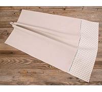 matches21 - Strofinaccio in stile rustico Premium TRAUDL, tinta unita, beige e bordatura con cuori, 50 x 70 cm, 1 pezzo