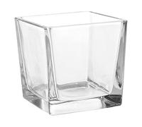 Matches21 - Vaso in vetro a forma di cubo in vetro, 1 pezzo, 12 x 12 x 12 x 12 cm