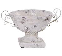 matches21 - Vaso per piante con manico per esterni, 35 cm, stile shabby chic, effetto antico, in ceramica, stile vintage, per balconi, fiori da giardino