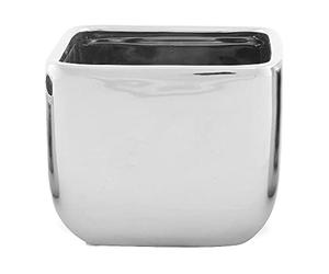 matches21 - Vaso per piante, rettangolare, in ceramica lucida, 17 x 17 x 14 cm