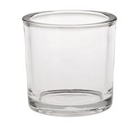 matches21 - Vaso rotondo in vetro per fiori, vaso decorativo in vetro spesso, 1 pezzo, Ø 12 x 12 cm