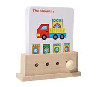 Matching Card Game, Early Learning Cards, Fun Educational Cognitive for Kids, Aged 3+, Children's Learning Game, 5,24 x 1,57 x 5,91 pollici, Knowledge, Wood + Paper