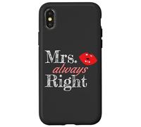 Matching Couples Mrs Always Right Custodia per iPhone X/XS