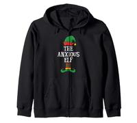 Matching Family Group Funny I'm The Anxious Elf Christmas Felpa con Cappuccio
