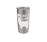 Matching Family Llama Uncle Llama for Funny Uncle Bicchiere termico in acciaio inox doppia parete