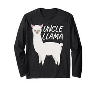 Matching Family Llama Uncle Llama for Funny Uncle Maglia a Manica