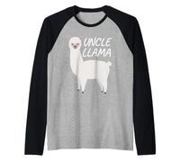 Matching Family Llama Uncle Llama for Funny Uncle Maglia con Maniche Raglan