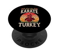Matching Family Thanksgiving I'm The Karate Turkey PopSockets PopGrip Adesivo