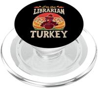 Matching Family Thanksgiving I'm The Librarian Turkey PopSockets PopGrip per MagSafe