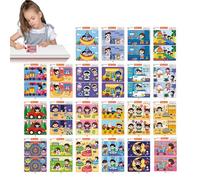 Matching Game Set, Kids Spot the Difference Cards, Educational Learning Toy, Cognitive Skill Builder, 50 Pieces, for Preschool, Classroom, Travel, Home Activity More