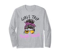 Matching Girls Trip Pacific Beach California Chignon disordinato Capelli Maglia a Manica