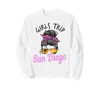 Matching Girls Trip San Diego California Chignon disordinato Capelli Felpa