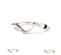 Matching Minimalist Wave Ring, Stackable Personality Simplicity Wave Ring, Jewelry Birthday Gifts for Best Friend (Silver,8)
