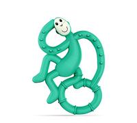 Matchstick Monkey, Antimicrobial Silicone Teether, Easy To Grip, BPA Free, 3 Months Old+, 10 cm, Green Mini Monkey