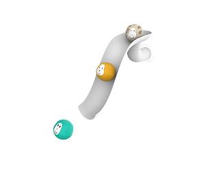 Matchstick Monkey Bathtime Slide Set, giocattoli per bambini, 1 scivolo e 3 divertenti rocce di carattere animale, facile da impugnare, 12 mesi, bianco