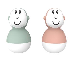Matchstick Monkey Endless Bathtime Fun Wobblers giocattolo acquatico Mint Green & Dusty Pink 2 pz