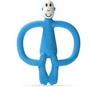 Matchstick Monkey Monkey Teether dentaruolo con spazzolino 2 in 1 Blue 1 pz