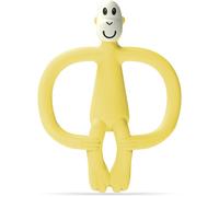 Matchstick Monkey Monkey Teether dentaruolo con spazzolino 2 in 1 Yellow 1 pz