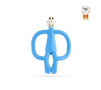Matchstick Monkey Teething Toy and Gel Applicator dentaruolo con spazzolino 2 in 1 Light Blue 1 pz