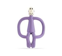 Matchstick Monkey, Original Teether & Gel Applicator, Antimicrobial Silicone Teething Toys for Baby, Easy to Grip, BPA Free, 3 Months Old+, 10.5 cm, Purple Monkey